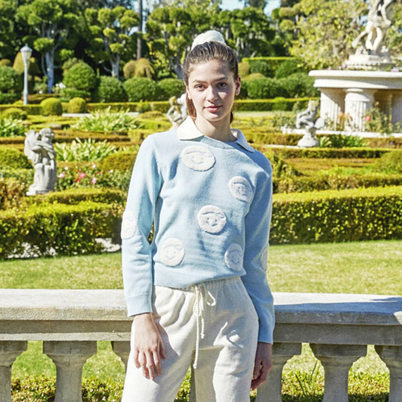 Πλεκτό πουλόβερ μόδας με αποσπώμενο γιακά Αθλητικά ρούχα εξωτερικού χώρου Γυναικεία φθινοπωρινά και χειμωνιάτικα ζεστά πλεκτά μπλουζάκια Νέα πουλόβερ