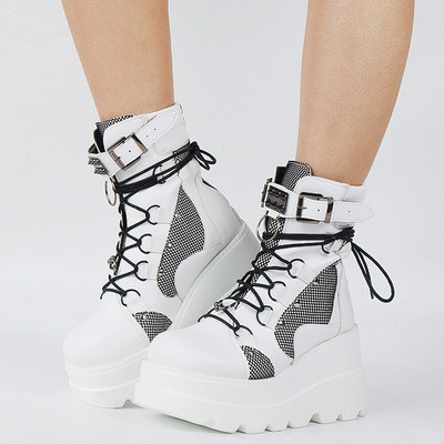 KarinLuna Dropship Platform Wedges Sieviešu puszābaki 2022. gada rudens ziemas gotikas ielu ērta mode, forši sieviešu apavi zābaki