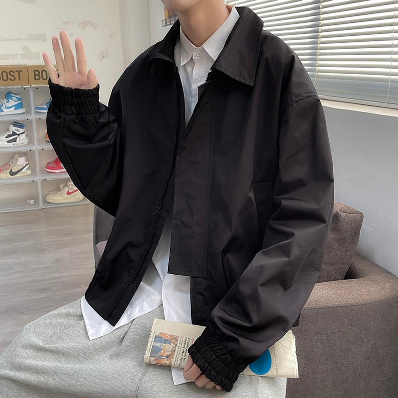 Ανοιξιάτικο φθινόπωρο Ανδρικά μπουφάν Κοντό στυλ Pilot Streetwear Μόδα Turn Down Κολάρο Tactical Bomber Jacket Vintage Couple Outwear BF