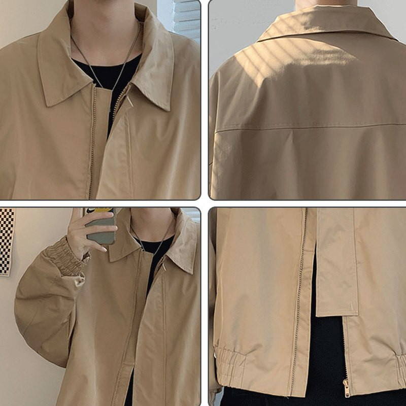 Ανοιξιάτικο φθινόπωρο Ανδρικά μπουφάν Κοντό στυλ Pilot Streetwear Μόδα Turn Down Κολάρο Tactical Bomber Jacket Vintage Couple Outwear BF