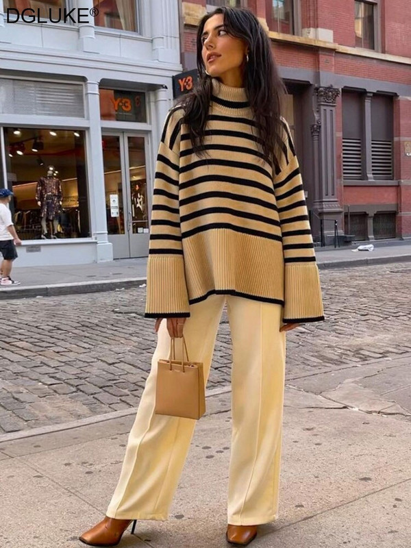 Sieviešu džemperis ar bruņurupuci ar garām piedurknēm retro lielizmēra džemperis sieviešu 2022. gada ziemas trikotāžas džemperis, ielas apģērbs