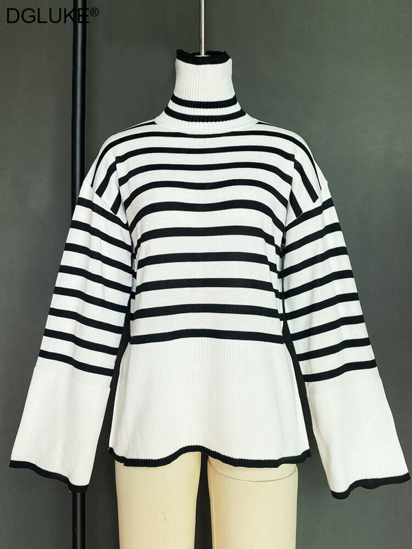 Sieviešu džemperis ar bruņurupuci ar garām piedurknēm retro lielizmēra džemperis sieviešu 2022. gada ziemas trikotāžas džemperis, ielas apģērbs