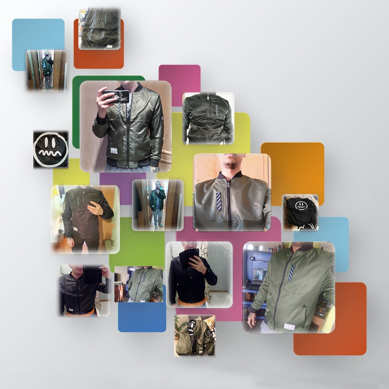 Muška bomber jakna Tanka muška odjeća Ležerna vjetrovka Muška pilotska jakna s zakrpama Zeleni tanki muški kaput Gornja odjeća, ZA267