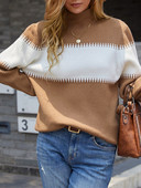 Ziemas apģērbi Sieviešu Džemperi Korejas modes laternas piedurkne Jauna ar O veida kakla adījumu Pulovers Pulls Biezi Džemperi Džemperis ar apkakli