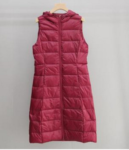 Γυναικείο Αμάνικο Γιλέκο 2022 Νέο Φθινοπωρινό Χειμώνα Εξαιρετικά Ανοιχτό Λευκό Γιλέκο Πουπουλένιο Παλτό Γυναικείο Μπουφάν Parkas με μακριά κουκούλα