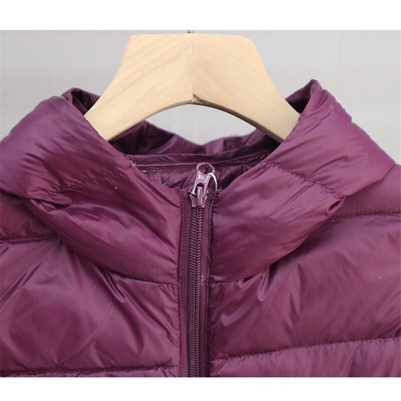 Γυναικείο Αμάνικο Γιλέκο 2022 Νέο Φθινοπωρινό Χειμώνα Εξαιρετικά Ανοιχτό Λευκό Γιλέκο Πουπουλένιο Παλτό Γυναικείο Μπουφάν Parkas με μακριά κουκούλα