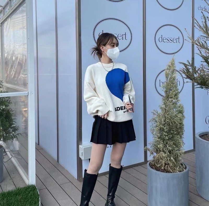 nova korejska verzija visokokvalitetnog pulovera s dvostrukim srcem i okruglim izrezom za ljubitelje muškaraca i žena, gornji unisex pulover džemper