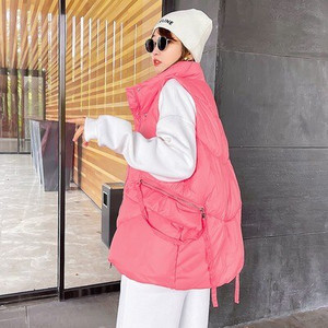 Liela izmēra brīva veste sieviešu ziemas konfektes krāsas bez piedurknēm jaka mētelis korejiešu modes sieviešu virsdrēbes veste Lielizmēra Gilet