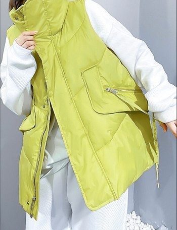 Oversize Φαρδύ γιλέκο Γυναικείο Χειμερινό ζαχαρωτό Χρώματα Αμάνικο παλτό σακάκι Κορεατικής μόδας Γυναικείο Εξωτερικό Γιλέκο Plus Size Gilet