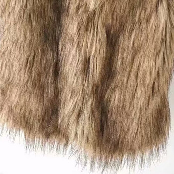 AZYT 2021 Winter New Faux Fur Γυναικείο παλτό Φαρδύ ζεστό γυναικείο γιλέκο Παχύ Χειμερινό αμάνικο μπουφάν Γυναικείο