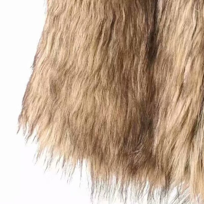 AZYT 2021 Winter New Faux Fur Γυναικείο παλτό Φαρδύ ζεστό γυναικείο γιλέκο Παχύ Χειμερινό αμάνικο μπουφάν Γυναικείο