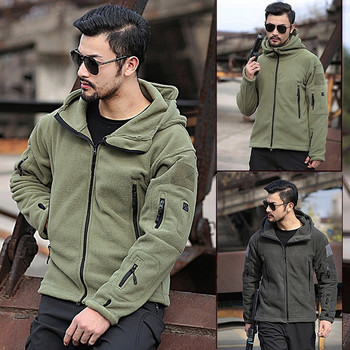 Мъжки US Military Winter Thermal Fleece Tactical Jacket Outdoor Sports Hooded Coat Militar Softshell Turing Outdoor Army Jackets