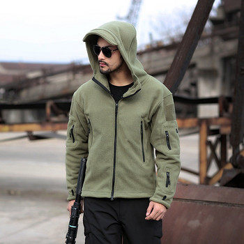 Мъжки US Military Winter Thermal Fleece Tactical Jacket Outdoor Sports Hooded Coat Militar Softshell Turing Outdoor Army Jackets