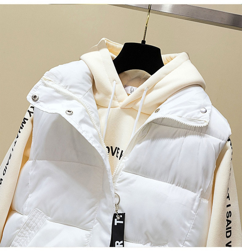 Γιλέκο Γυναικείο Αμάνικο Σακάκι Φθινοπωρινό Κοντό Παλτό Γυναικείο Γιλέκο Γυναικείο Σώμα πιο ζεστό Γυναικείο Λευκό Γιλέκο Witner Chalecos Para Mujer