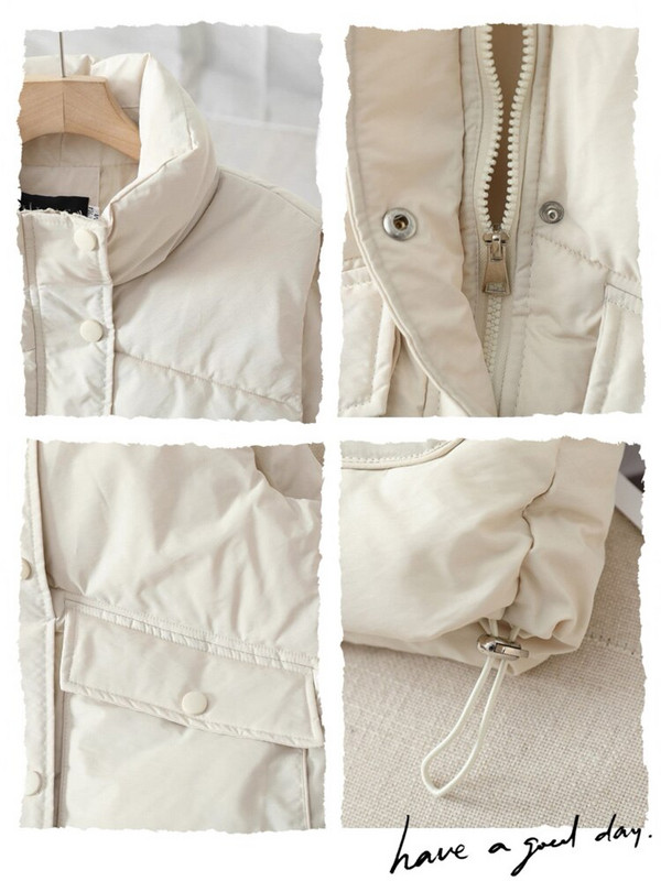 Lusumily Ζεστό χειμερινό γιλέκο Γυναικείο αμάνικο μπουφάν Νέο ελαφρύ ζεστό γιλέκο πουπουλένιο γυναικείο αμάνικο παλτό χοντρό γιλέκο Top