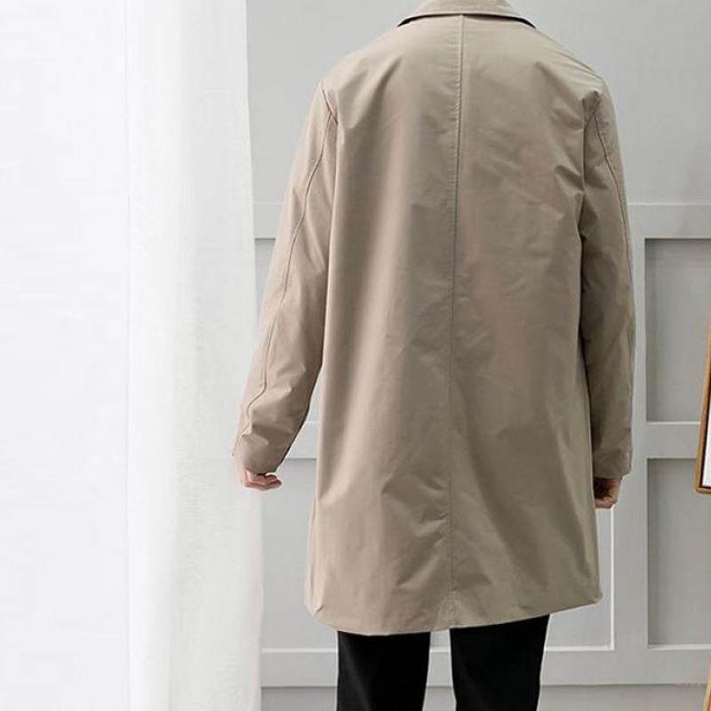 Ανδρικές καμπαρντίνες oversized ρετρό μαύρες ανδρικές καμπαρντίνες Homme casual παλτό Κομψό πανωφόρι Ανδρικό χιτώνιο Ανεμοδράστη Ρούχα μπουφάν για άνδρες