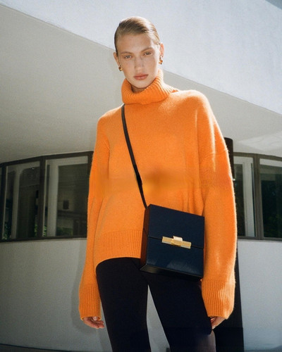 Φαρδύ ζιβάγκο πουλόβερ με ψηλό γιακά Χαλαρό πλεκτό Γυναικείο