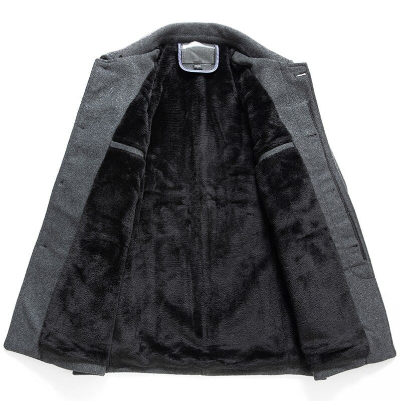 Jesen Zima Muška vunena jakna Slim Fit Debeli topli trenč kaputi Business Casual Vunene jakne s podstavom od flisa Muška robna marka Gornja odjeća