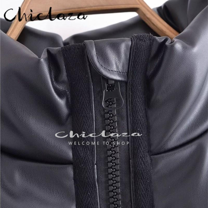 CHICLAZA 2022 Jesen Zima Ženski kaput od prsluka od umjetne kože, ležerna topla jakna bez rukava s patentnim zatvaračem, Prsluk, kratke majice Ženski