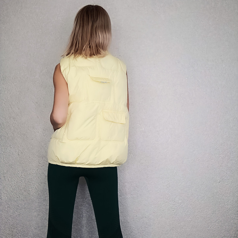 Ženski široki prsluk Novi jesenski i zimski pamučni prsluk 2022. Prsluk kratki samostojeći ovratnik Studentski topli prsluk Kaput Tide