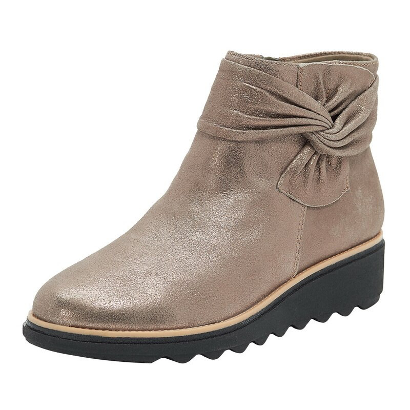 Γυναικείες μπότες Μεσαία φτέρνα Wedge μπότες Φθινοπωρινές χειμερινές σφήνες Κοντές μπότες πλατφόρμας Πλαϊνό φερμουάρ Γυναικείες μπότες Γυναικεία παπούτσια