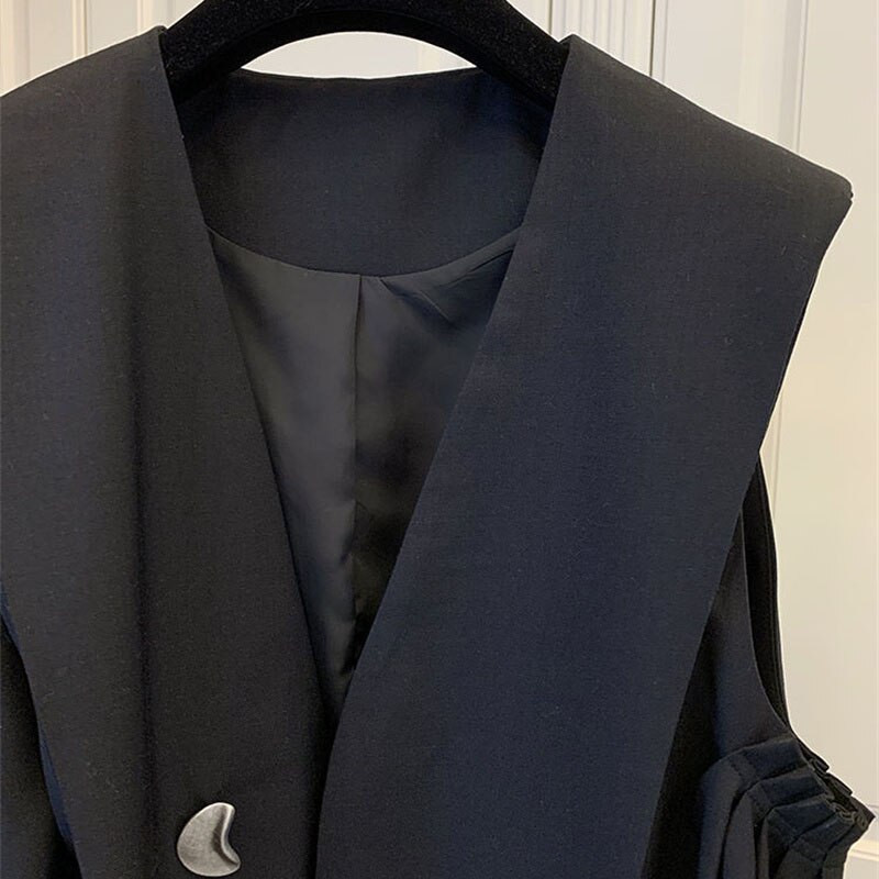 Korejiešu versija ikdienišķai vienkāršai uzvalka vestei sieviešu 2022. gada pavasara jauna dizaina mazai modes jakai