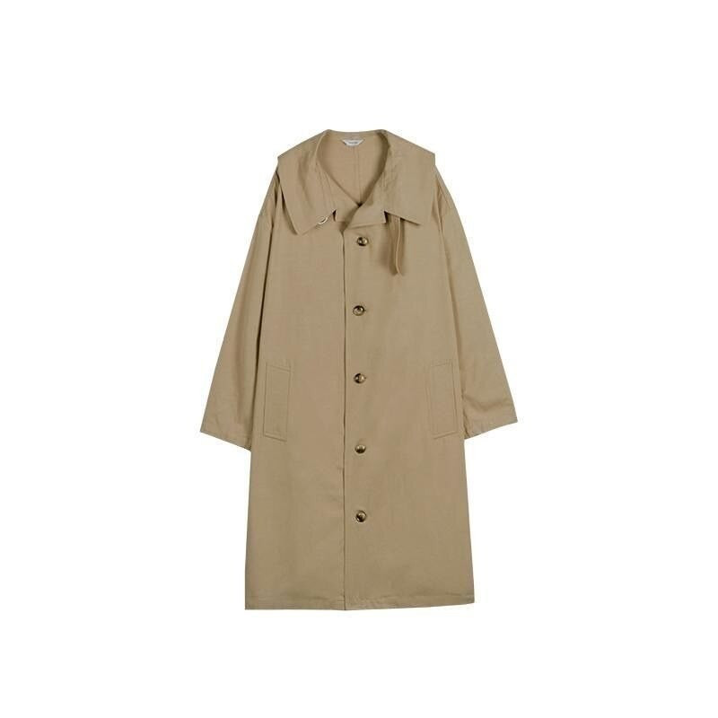 Trench ženske duge vjetrovke slobodne crne studentske šik udobne ležerne jesenske korejske modne dnevne 3XL elegantne ins