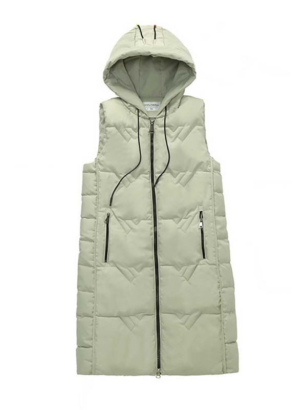 2022. gada jaunums sieviešu vasaras veste bez piedurknēm ar kapuci, vienkrāsains melnbalts virsdrēbes, garās vestes