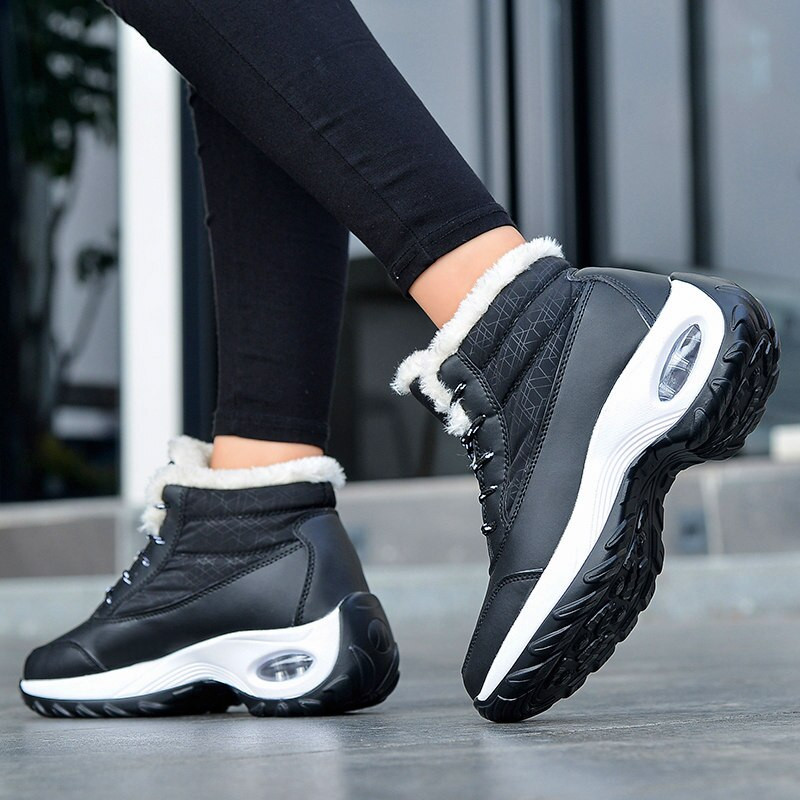 Visokokvalitetne čizme Ženske plišane tople čizme za snijeg Ženske zimske vodootporne cipele Ženske udobne zimske cipele Čizme Mujer