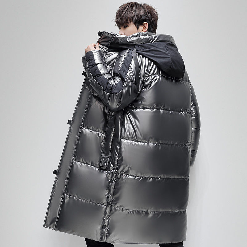 Κορυφαία ποιότητα μάρκας 90% Ανδρικό μπουφάν με πούπουλα λευκής πάπιας Μόδα μακρύ κομψό χειμερινό μπουφάν Ανδρικά πάρκα με ζεστή κουκούλα