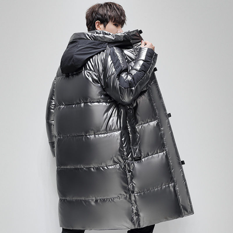 Κορυφαία ποιότητα μάρκας 90% Ανδρικό μπουφάν με πούπουλα λευκής πάπιας Μόδα μακρύ κομψό χειμερινό μπουφάν Ανδρικά πάρκα με ζεστή κουκούλα