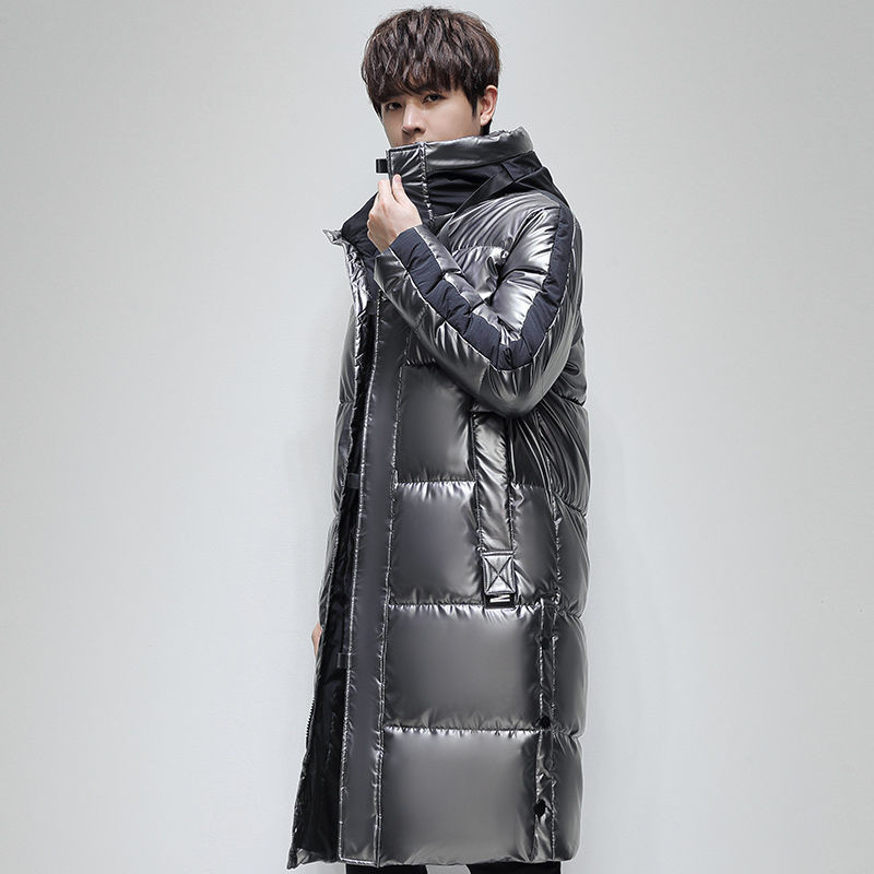 Κορυφαία ποιότητα μάρκας 90% Ανδρικό μπουφάν με πούπουλα λευκής πάπιας Μόδα μακρύ κομψό χειμερινό μπουφάν Ανδρικά πάρκα με ζεστή κουκούλα