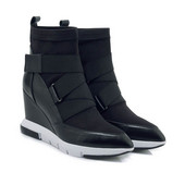 Phoentin čizme na klin  Ženske šiljate platforme na kuku i omču Cross Elastične cipele Ženske FT1176