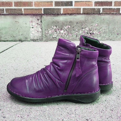 Γυναικείες μπότες 2022 Άνοιξη πρωτότυπες γυναικείες κοντές μπότες Suede Γυναικείες μπότες Βρετανικές μπότες με φερμουάρ Ρετρό Γυναικείες γυμνές μπότες