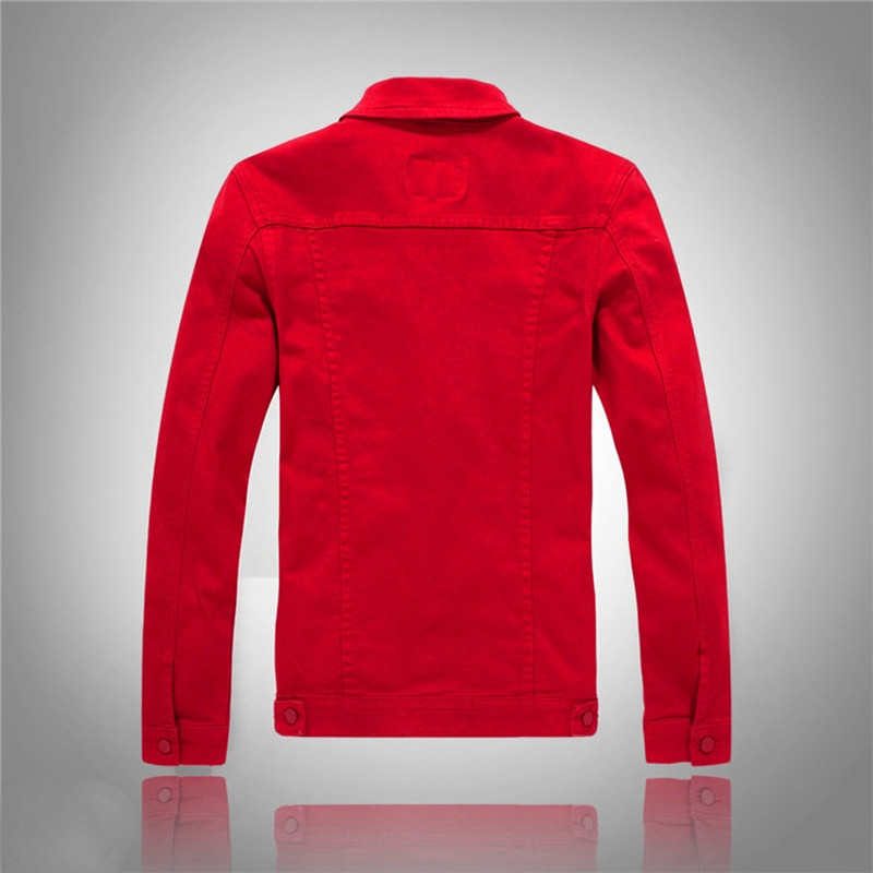 Τζιν παλτό Σακάκι Ανδρικό κορεάτικο στυλ Ανοιξιάτικο και φθινόπωρο Τζιν μπουφάν Slim Casual μακρυμάνικο τζιν μπουφάν μονόχρωμο Young Boy