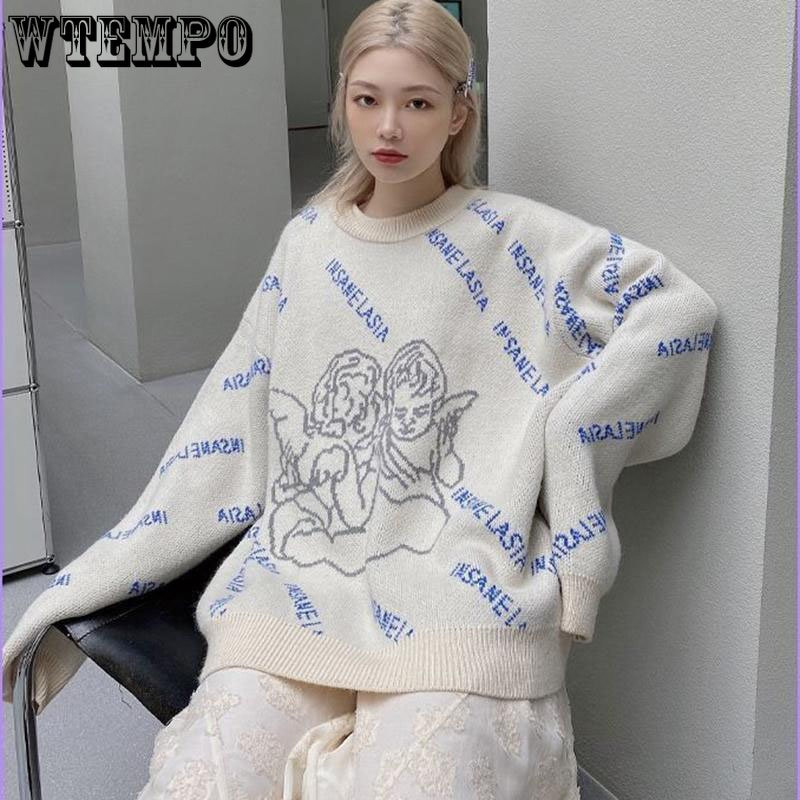 Γυναικείο πουλόβερ πουλόβερ με στρογγυλή λαιμόκοψη Πλεκτό τοπ Φθινοπωρινό Χειμώνα Χαλαρά Όλα ταίρι Μακρυμάνικα Πουλόβερ Ζευγάρι Εξωτερικά ρούχα