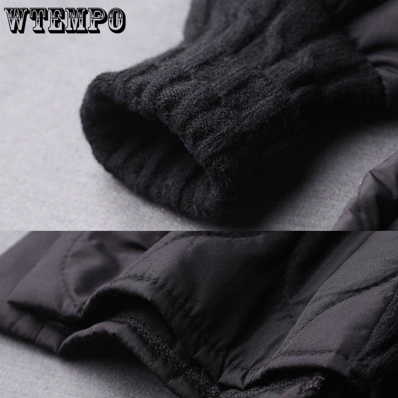 Χαλαρό πουλόβερ με ψηλό λαιμό με κορδόνι πολλαπλών πάνελ, χαλαρό και απλό πλεκτό παλτό βάσης που μπορεί να φθαρεί το φθινόπωρο και το χειμώνα