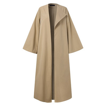 2022 Fashion Women Trench Celmia Φθινοπωρινό Χειμώνα Μακρυμάνικο πέτο Ανεμοδράστη Casual Loose συμπαγή κομψά εξωτερικά ενδύματα