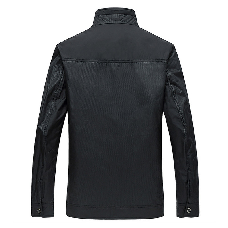 Muška ležerna vjetrovka jakna za proljeće jesen Klasična gornja odjeća u 2 boje Tanki vrećasti muški kaput s patentnim zatvaračem i samostojećim ovratnikom