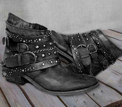 Sieviešu modes retro zābaki līdz ikru vidum Mīkstas ādas apavi Sieviešu rudens ziemas Motozābaki Ērti Botas Zapatos De Mujer
