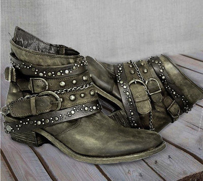 Sieviešu modes retro zābaki līdz ikru vidum Mīkstas ādas apavi Sieviešu rudens ziemas Motozābaki Ērti Botas Zapatos De Mujer