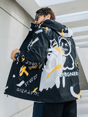 Ανοιξιάτικο φθινοπωρινό Ανδρικό μπουφάν με κουκούλα Ανδρικό μπουφάν Streetwear Μόδα Hip Hop Bear Παλτό Plus Size 8XL