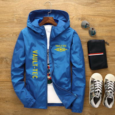 Újdonságok Férfi női kapucnis dzseki Fashion Vault -Tec logó Gaming Videojáték Fallout print Casual Windbreaker férfi dzseki 7XL