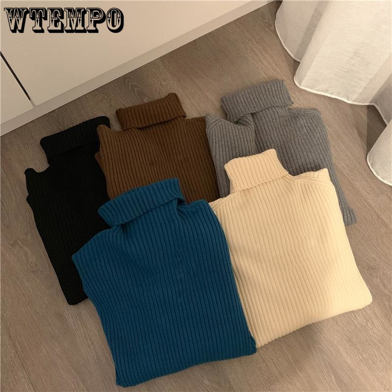 Džemperis ar apkakli Sieviešu trikotāžas džemperis ikdienišķs vienkrāsains džemperis ar garām piedurknēm džemperis Rudens Ziemas Drop Piegāde