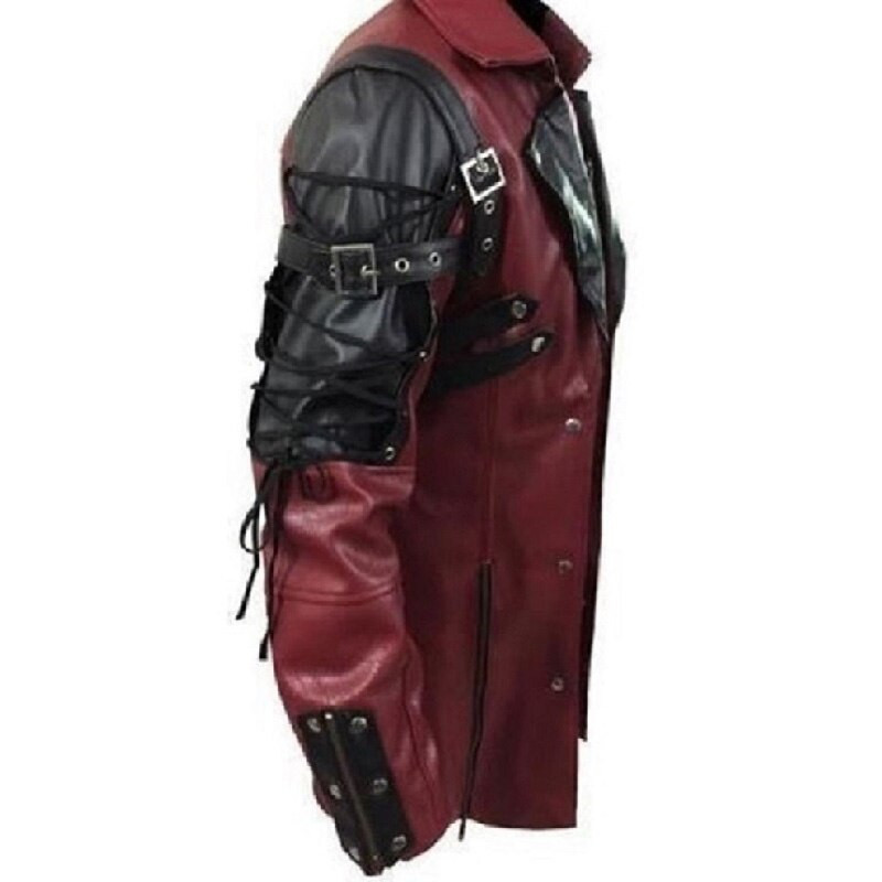 Srednjovjekovna retro muška jesensko-zimska gotička ulična PU kožna motociklistička jakna Punk jakna s tankim šavovima