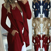 Φθινόπωρο / Χειμώνας 2021 Μόδα γυναικεία φαρδιά μακρυμάνικη ζακέτα ανεμοφράκτη πέτο Κορυφαίο νέο γυναικείο μασίφ παλτό αντιανεμικό