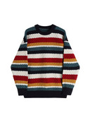 Jesen Zima Ženski 2022. Vintage prugasti pleteni džemper kontrastne boje širok široki pleteni pulover s dugim rukavima trendi dizajna