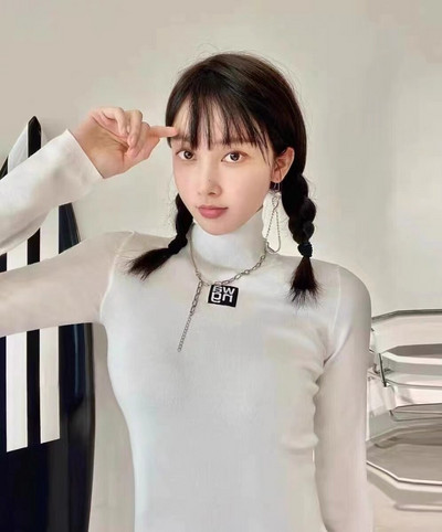 2022FW Modna marka Ženska nova pletena majica s donjim dijelom s dolčevinom Temperamentni pulover Ženski pleteni pulover