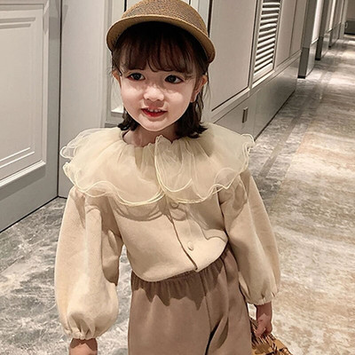 Djevojčice Kardigan jakne 2022 Jesen Zima Nova beba Slatka slatka odjeća za djevojčice Dječja dječja jakna na preklop od čipke za djevojčice Jesen