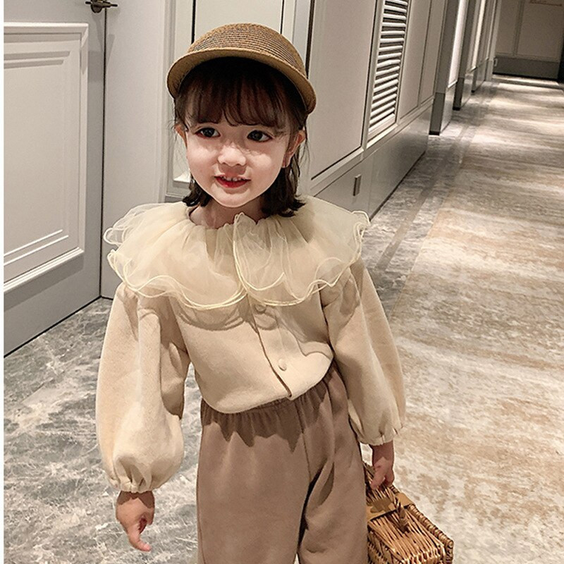 Djevojčice Kardigan jakne 2022 Jesen Zima Nova beba Slatka slatka odjeća za djevojčice Dječja dječja jakna na preklop od čipke za djevojčice Jesen